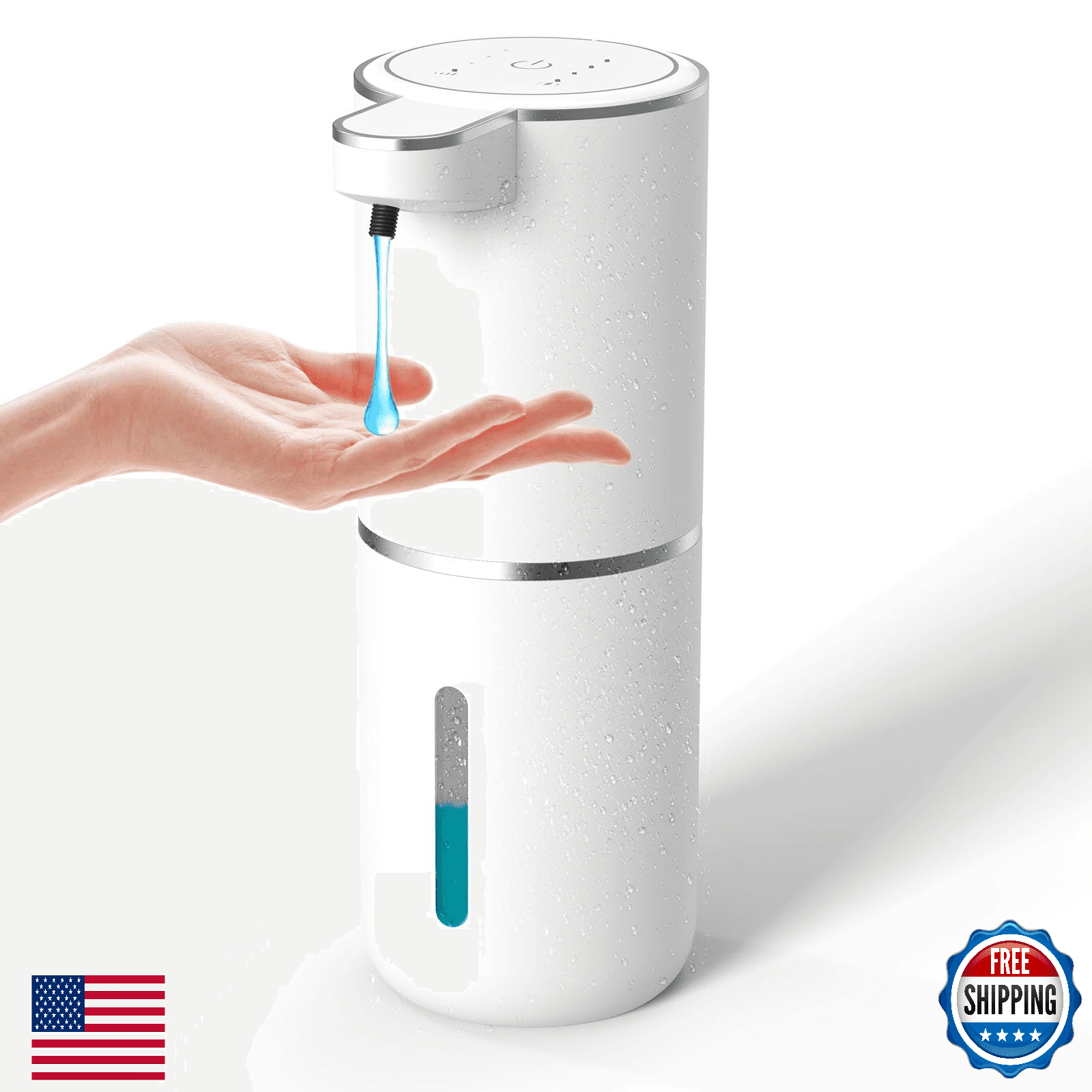 Automatic Touchless Liquid Soap Dispenser 400ml - USB Rechargeable, 4-Level Adju - Image 1
