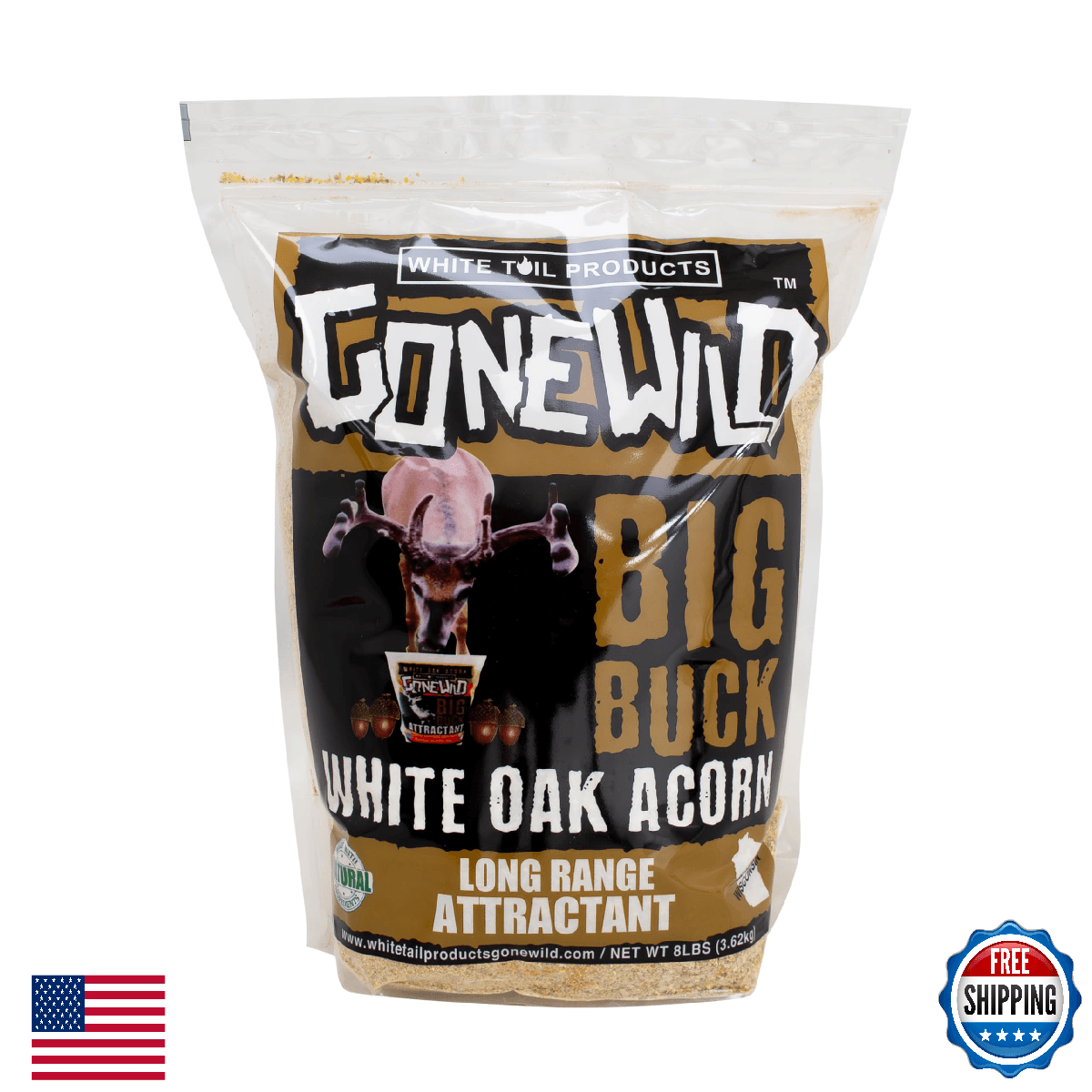 Whitetail Products Gone Wild White Oak Acorn Powder Deer Attractant 8LB Premium - Image 1