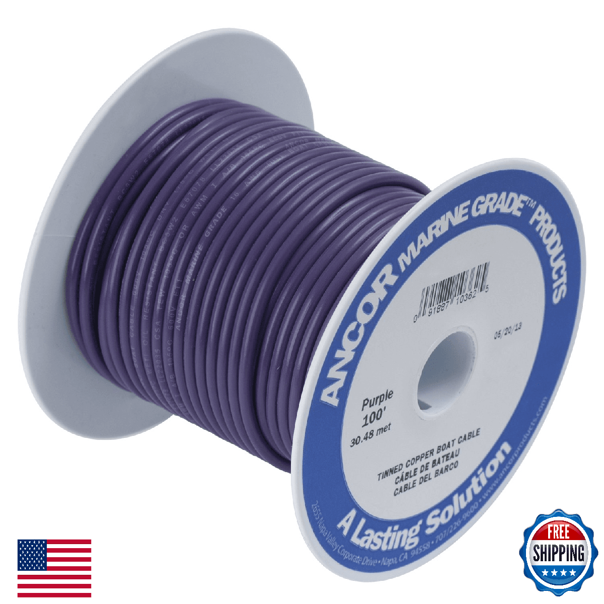 Ancor 100710 Marine Grade Electrical Primary Tinned Copper Boat Wiring 18-Gauge - Image 1
