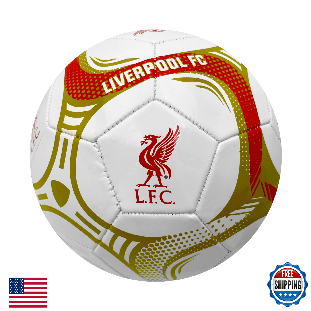 Icon Sports Liverpool FC Regulation Soccer Ball - Official Licensed Size 5 - Image 1