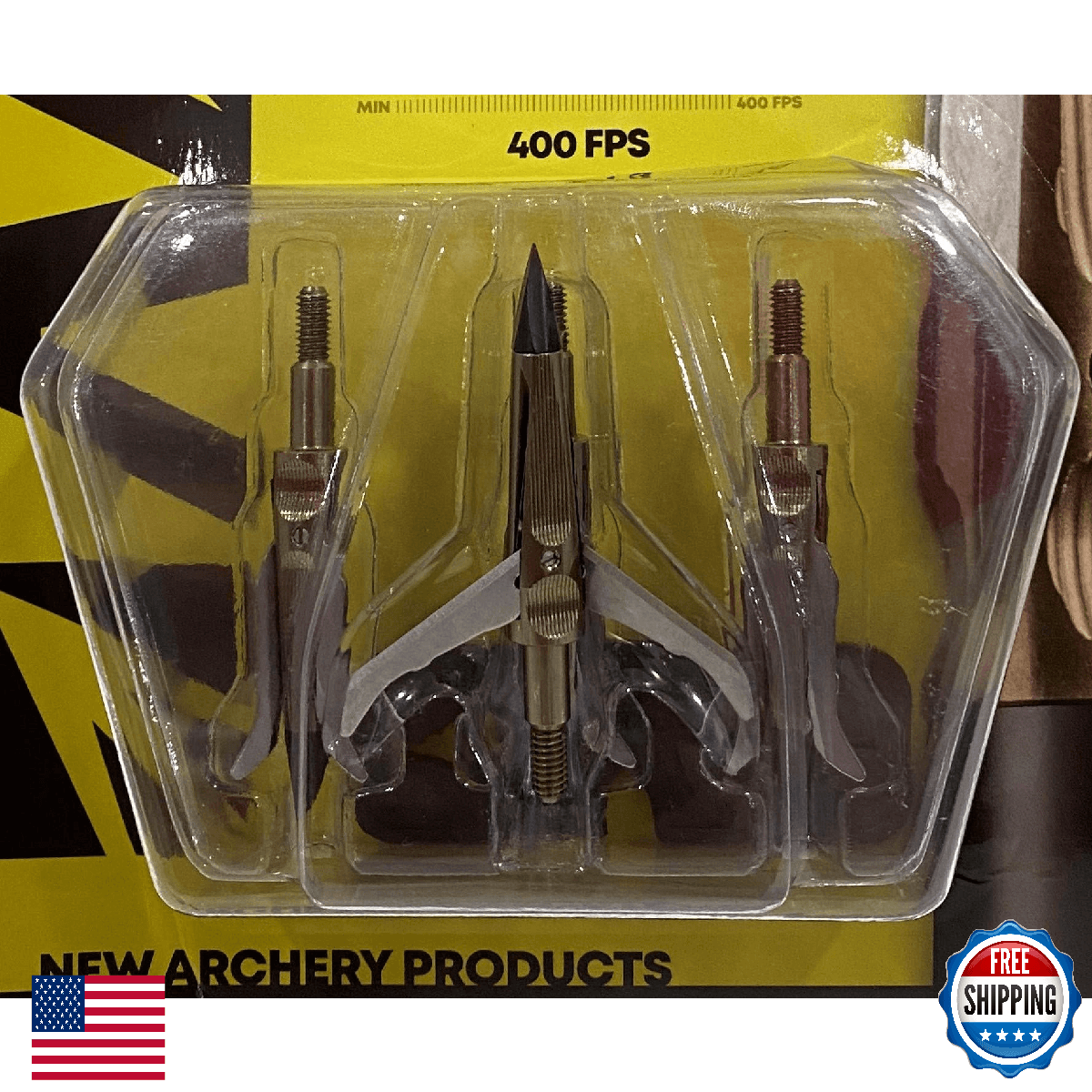 NAP Spitfire MAXX 100 Grain 3-Blade Mechanical Broadheads 4-Pack - Image 1