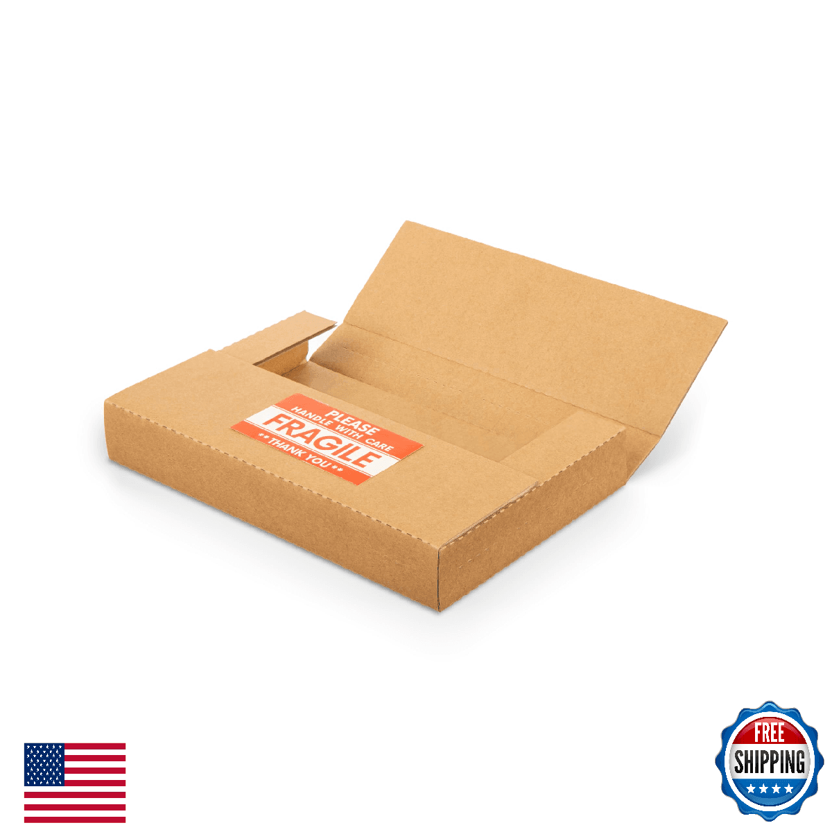 Kayritonz 50 Pack 9x6x1.3 inch Corrugated Cardboard Boxes, Multi-Depth CD DVD Sh - Image 1