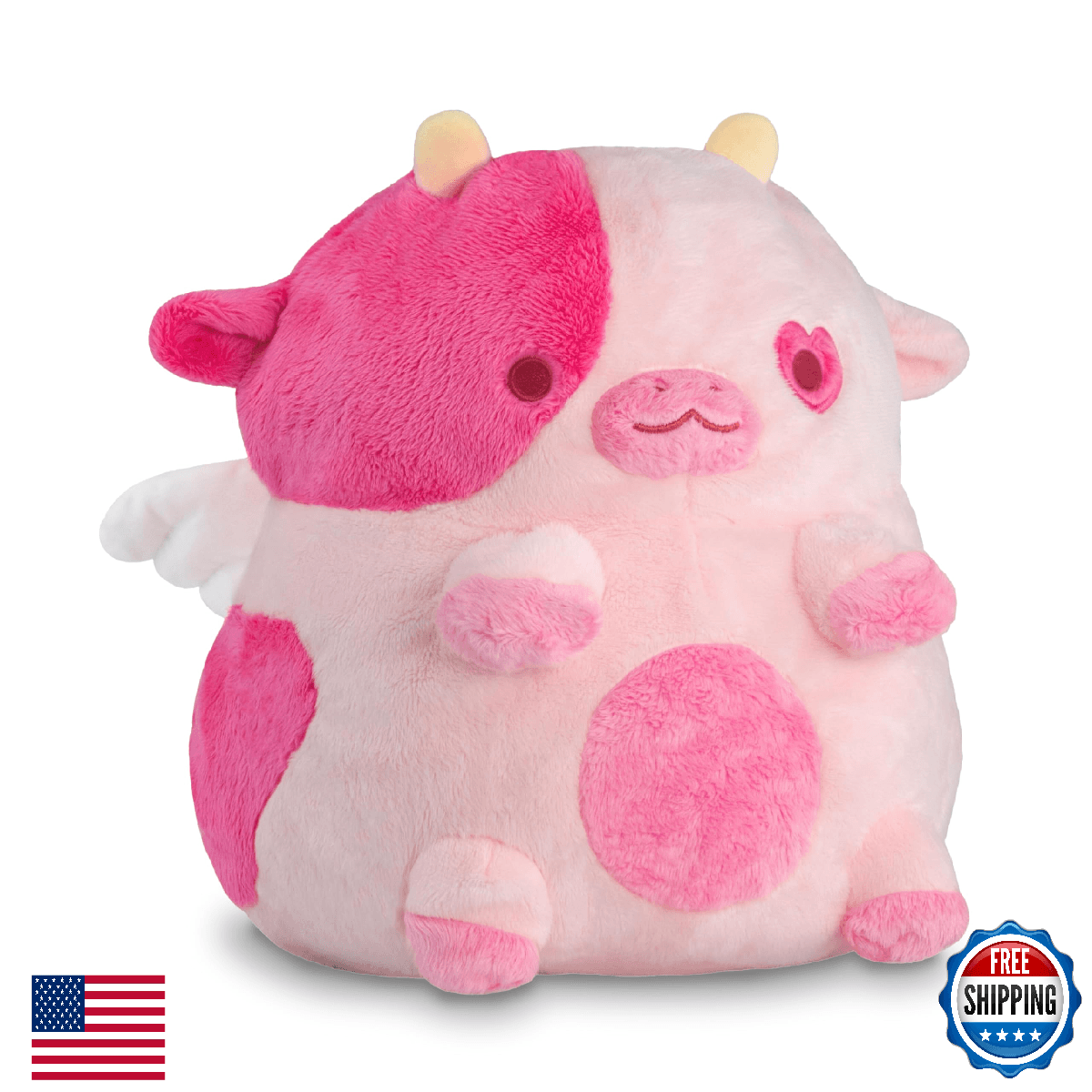 Cupid Cow Heatable Plush for Period Cramp Relief & Emotional Support, Microwavab - Image 1
