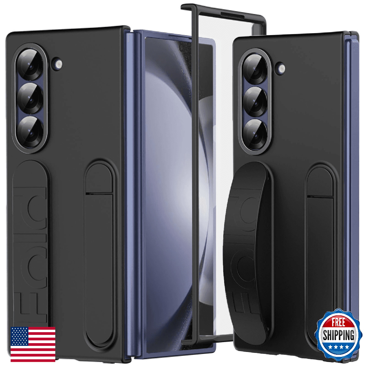 NINKI Z Fold 4 Case with Strap & Kickstand, Shockproof Screen Protector Cover - Image 1