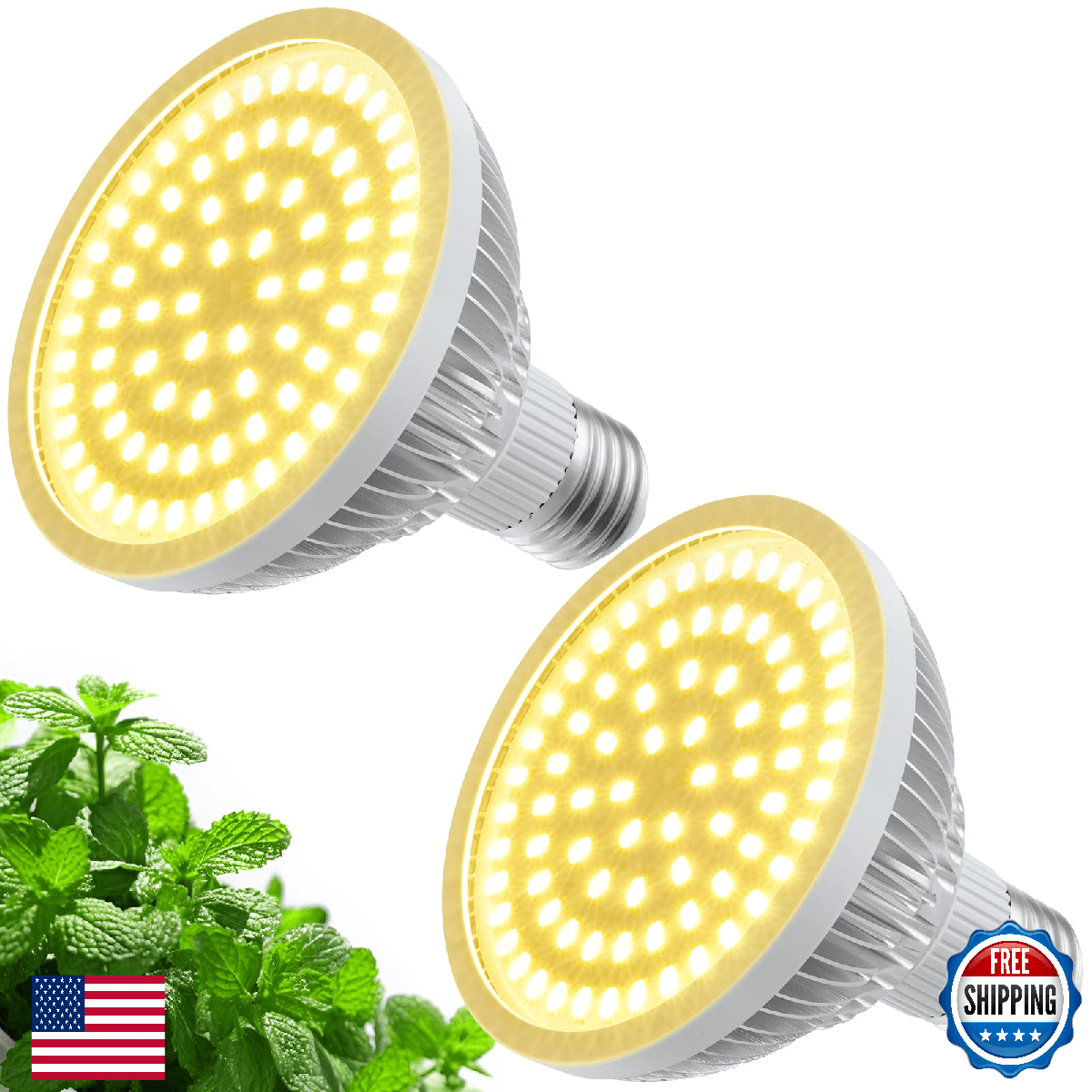 LED Grow Light Bulb for Indoor Plants Full Spectrum 18W E26/E27 PAR30 5730 - Image 1