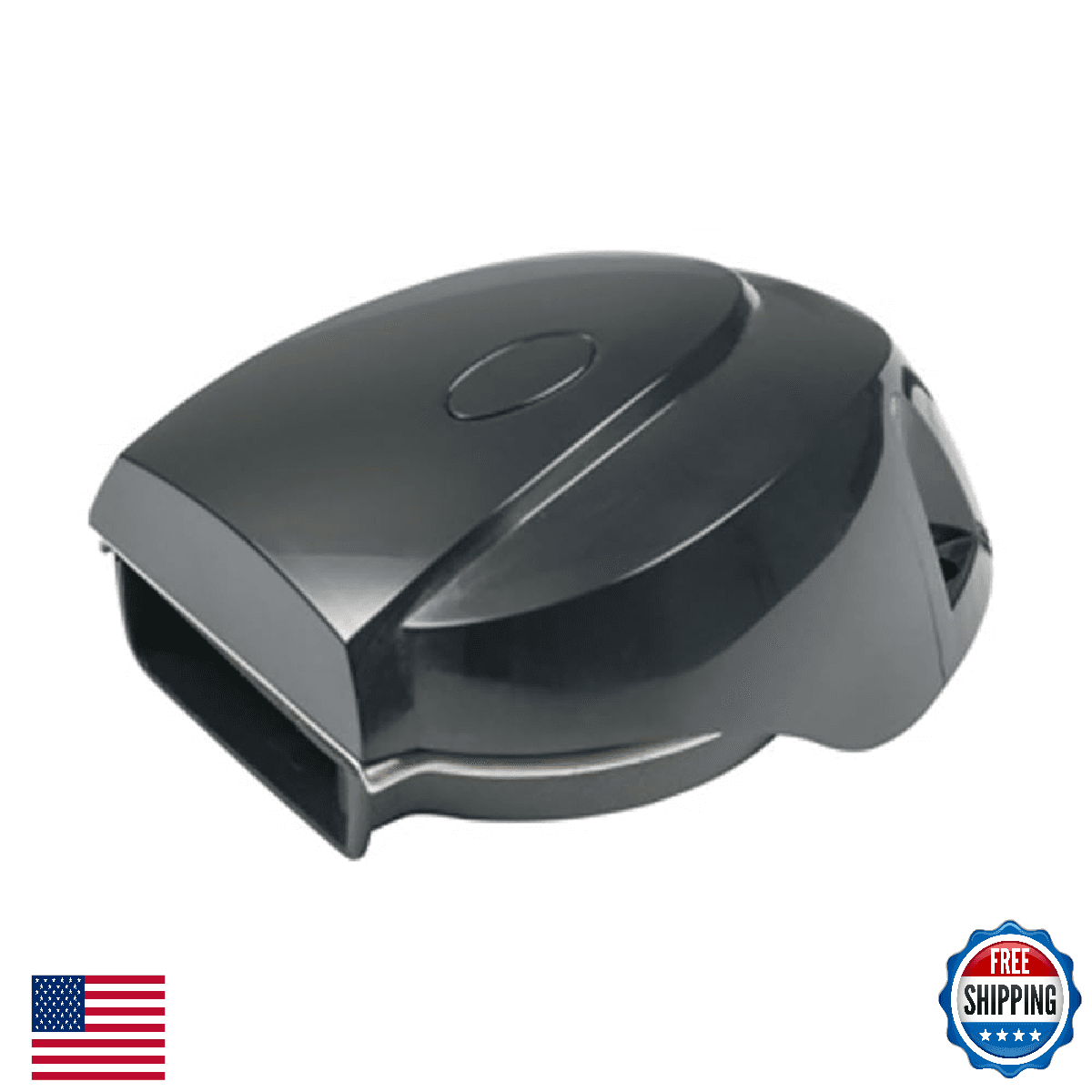 Marinco 10098 12V MiniBlast Compact Single Electric Horn Black Cover - Image 1