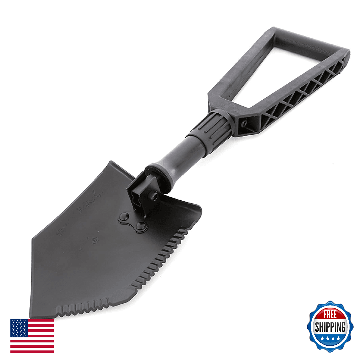 SmittyBilt R.U.T. Trifold Shovel SB2728 - Collapsible Military Style - Image 1