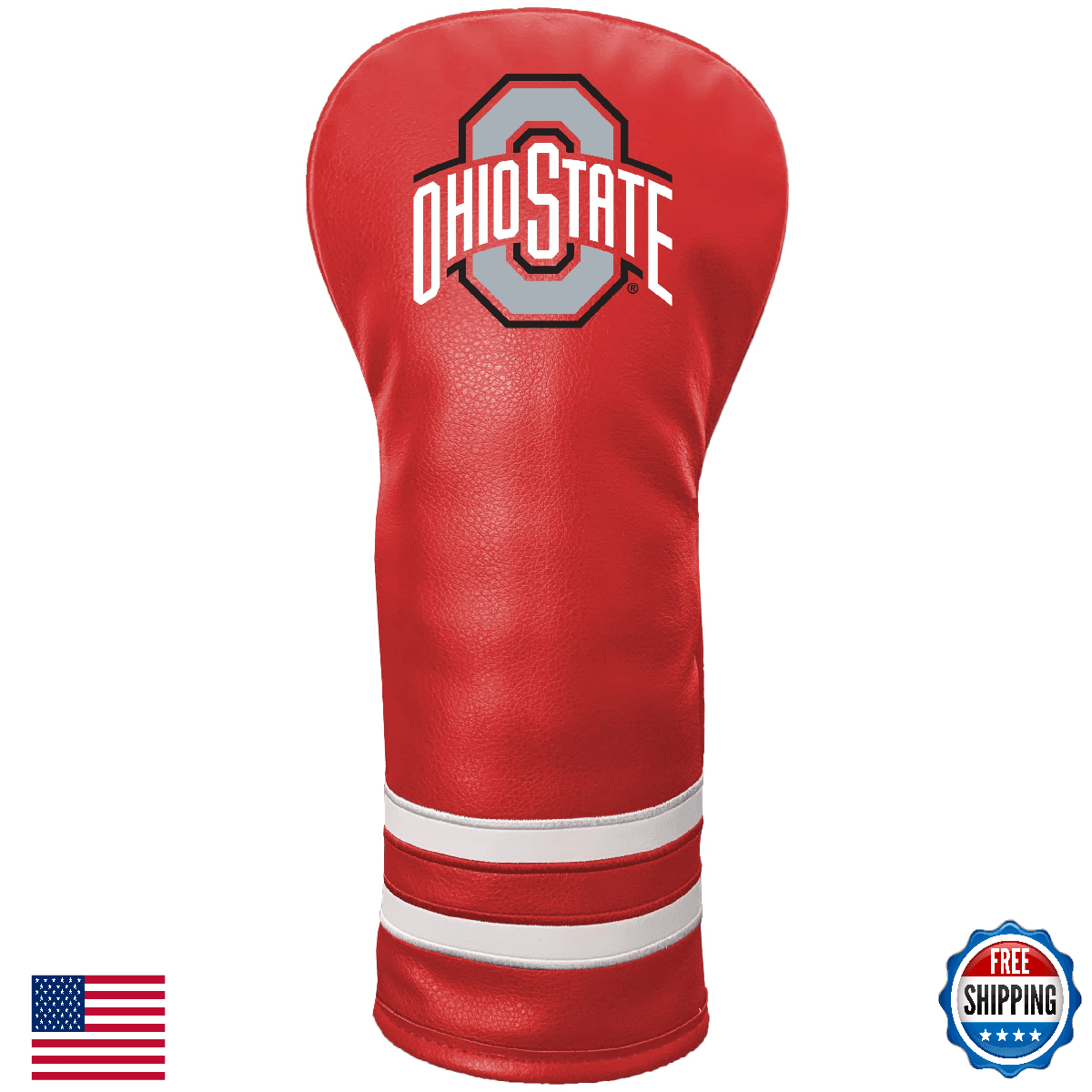 Team Golf NCAA OHIO State Vintage Fairway Headcover - All Fairway, Hybrid, Utili - Image 1
