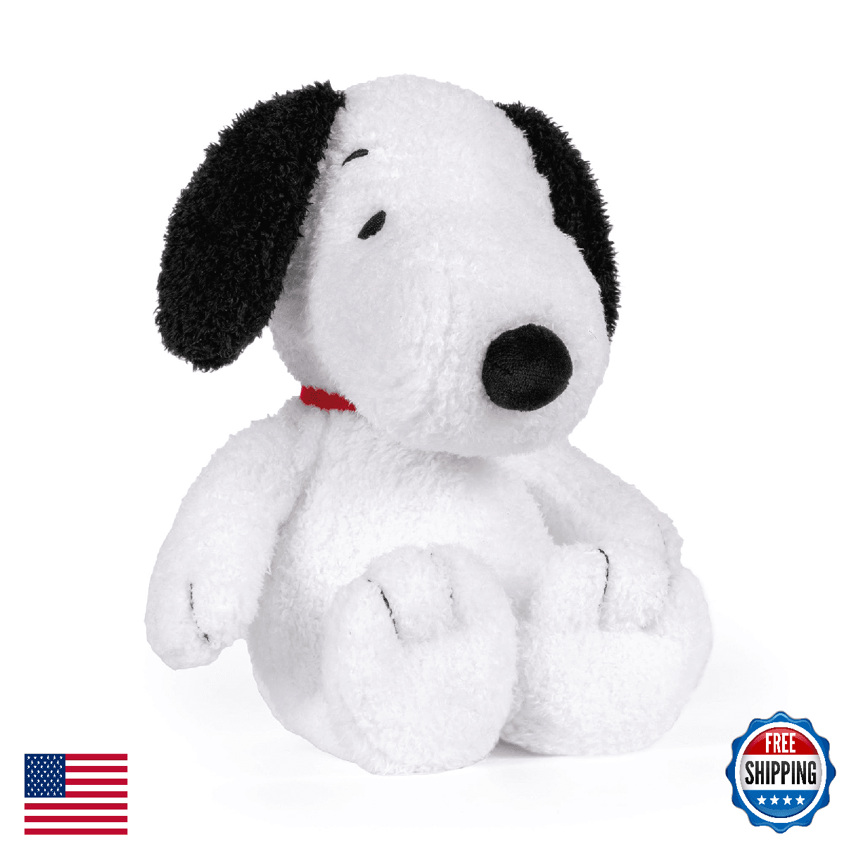 Kids Preferred Peanuts Charlie Brown Snoopy Plush Cuteeze with Crinkle Feet, Ext - Image 1