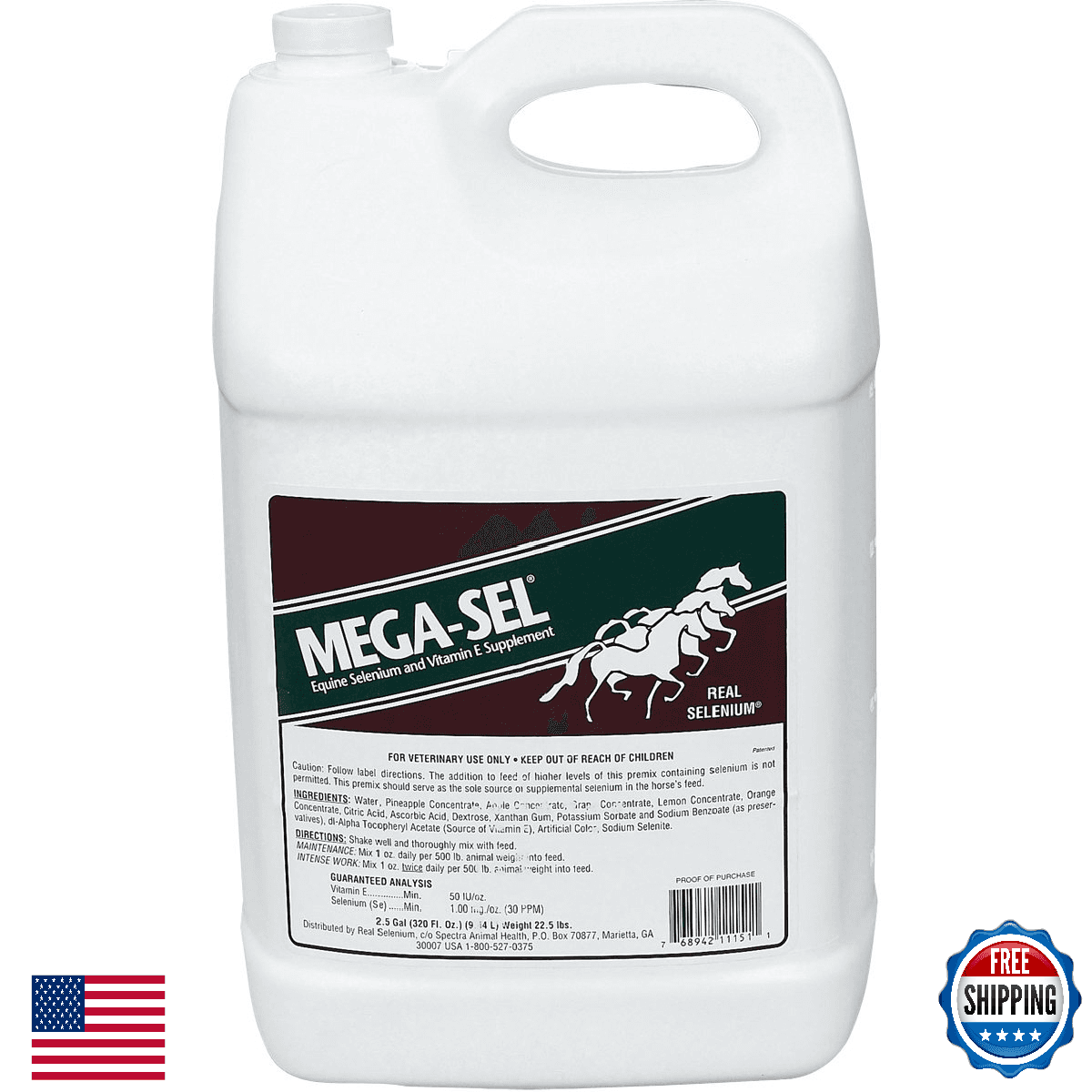 SPECTRA ANIMAL HEALTH DIV 599840 Mega-Sel Liquid Formula for Horses, 2.5 Gallon - Image 1
