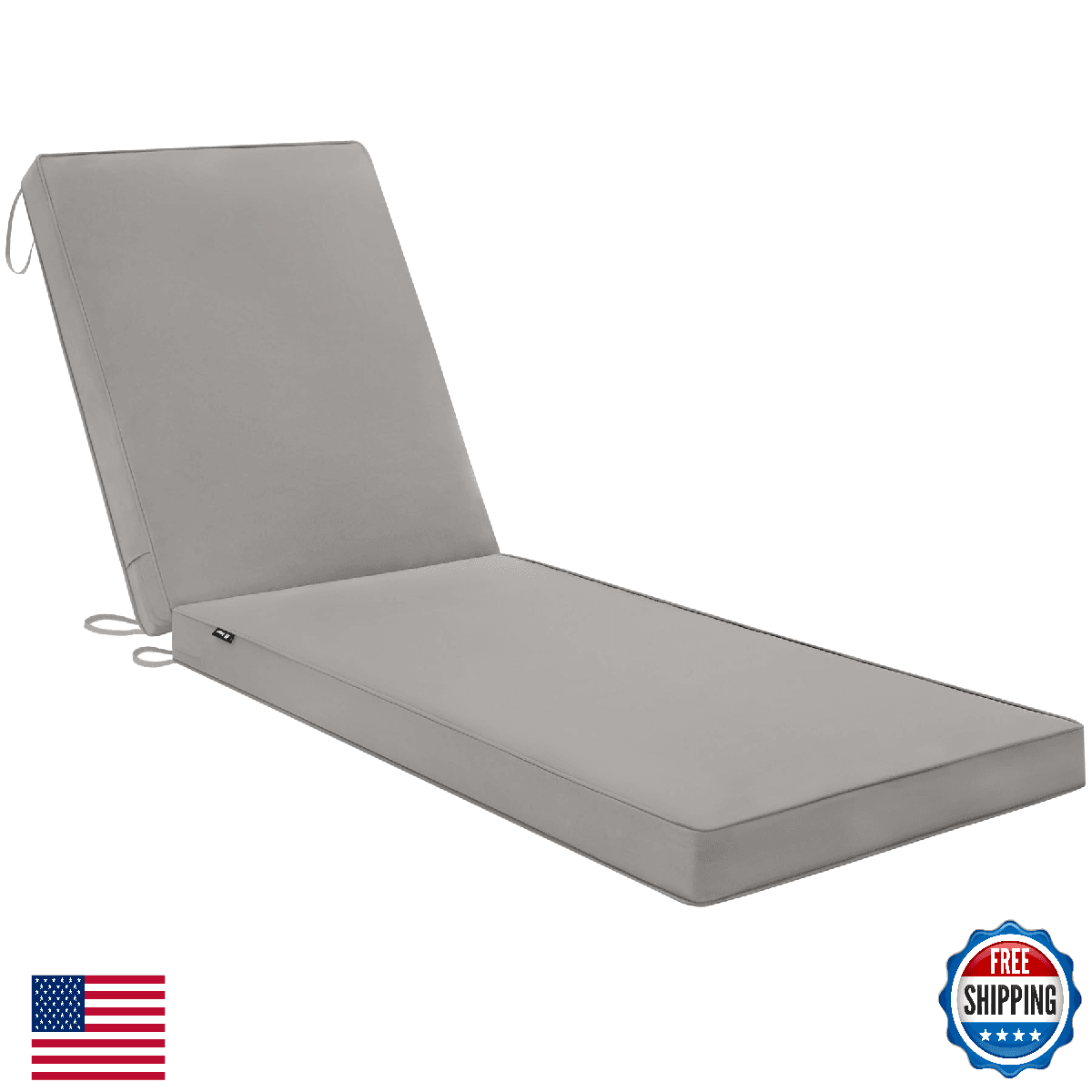Favoyard Outdoor Chaise Lounge Cushions 72x21x3 Waterproof Fade Resistant Remova - Image 1