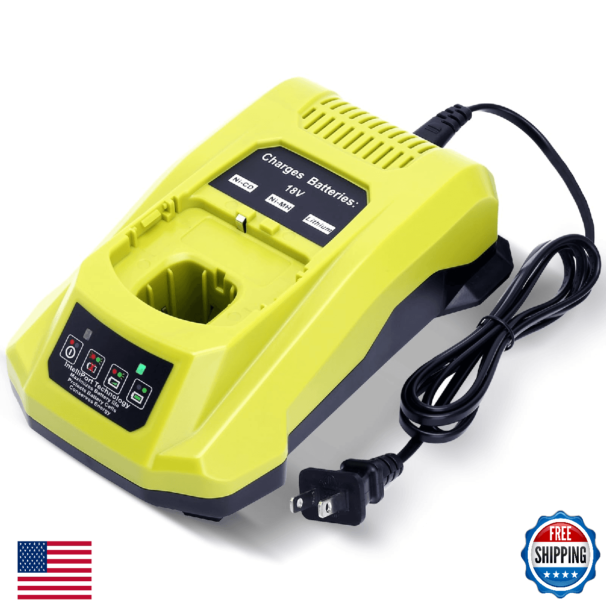 Kekepowtobat Compatible with Ryobi 18V Battery Charger, P117 Rapid Charger Compa - Image 1