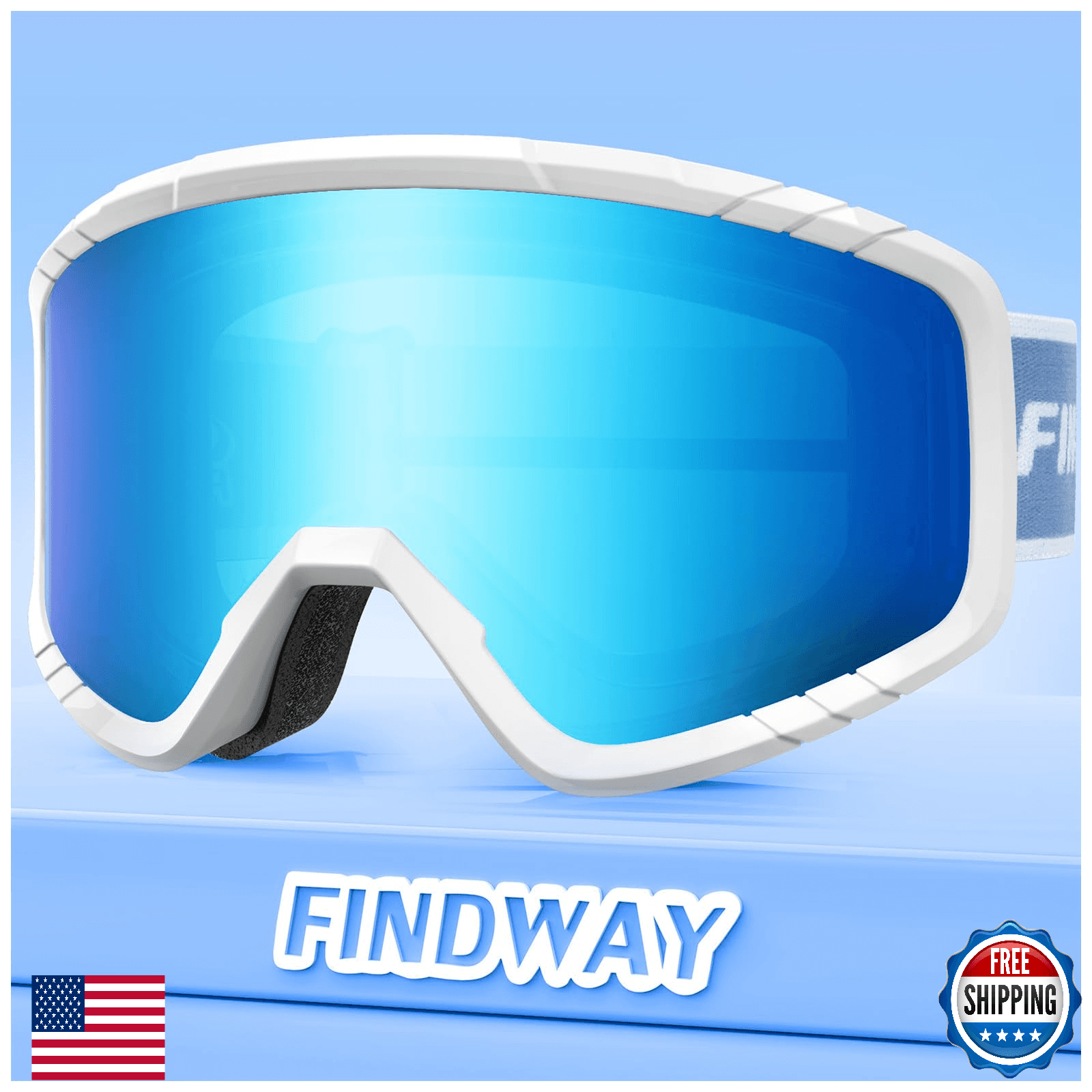 findway OTG Ski Goggles, snow/Snowboard Goggles for Men, Women Youth [Upgraded] - Image 1
