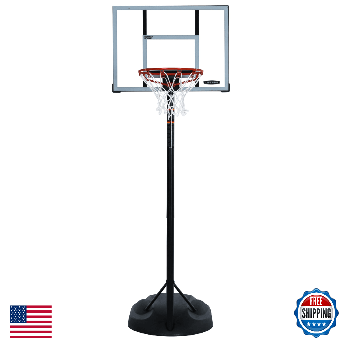 Lifetime Youth Portable Basketball Hoop, Adjustable 5.5-7.5 Ft, 30-Inch - Image 1