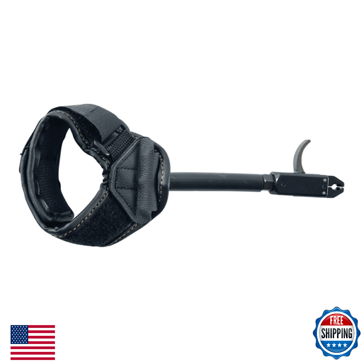 HME Archery Compound Bow Hunting Adjustable Padded Strap Caliper Release - Image 1