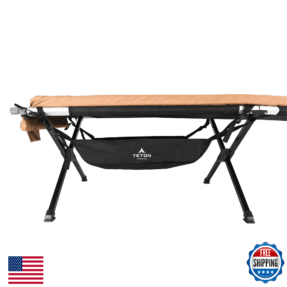 Teton Cot Organizer for Camping & Hunting - Under-Cot Storage & Gun Sleeve - Image 1