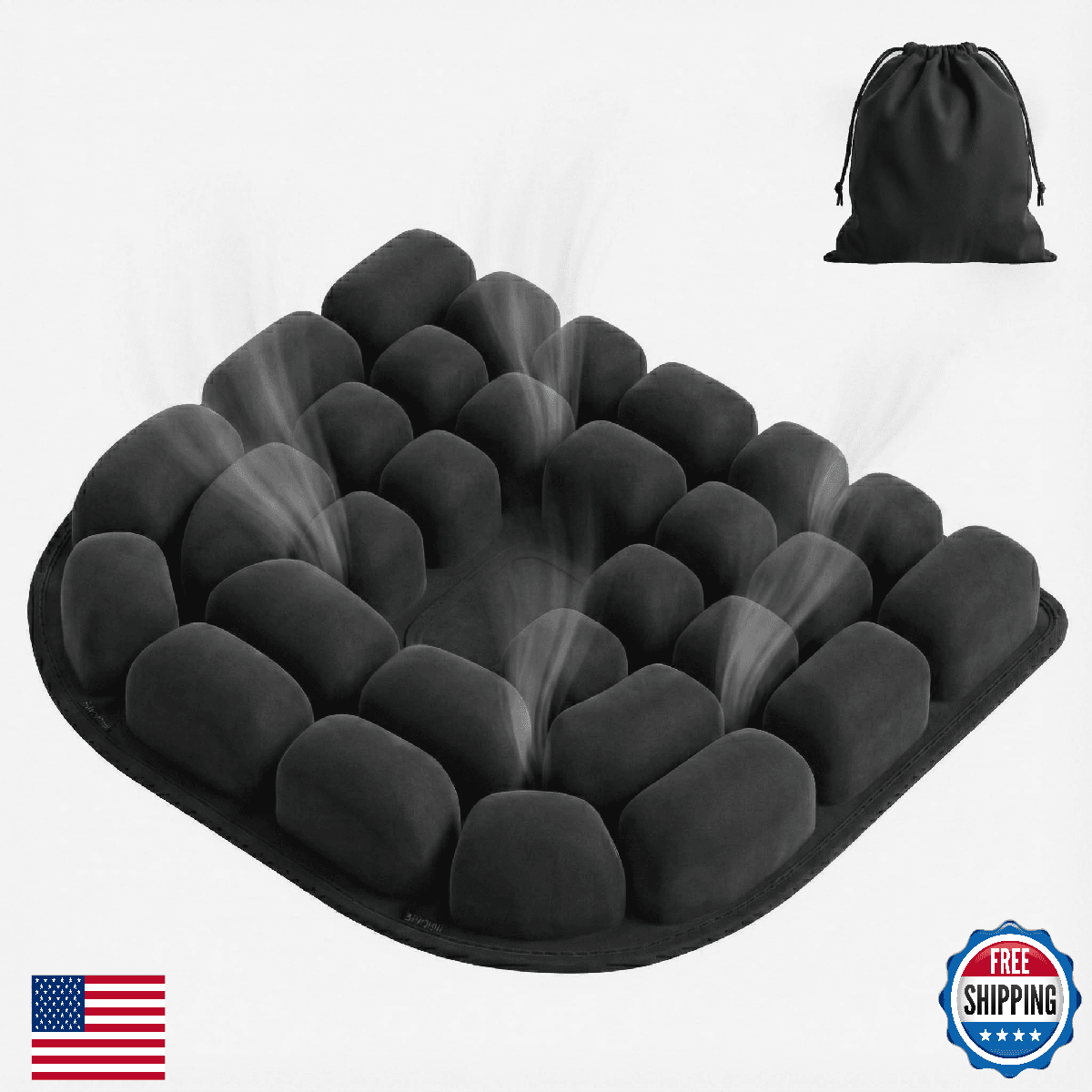 Liato Inflatable Travel Seat Cushion for Airplane - Portable Air Pad with Built- - Image 1