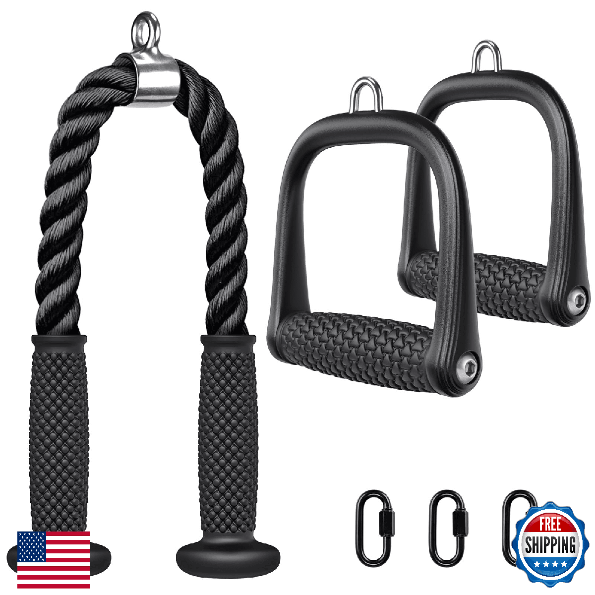 Kipika Tricep Pull Down Attachment Cable Machine Home Gym Accessories - Image 1