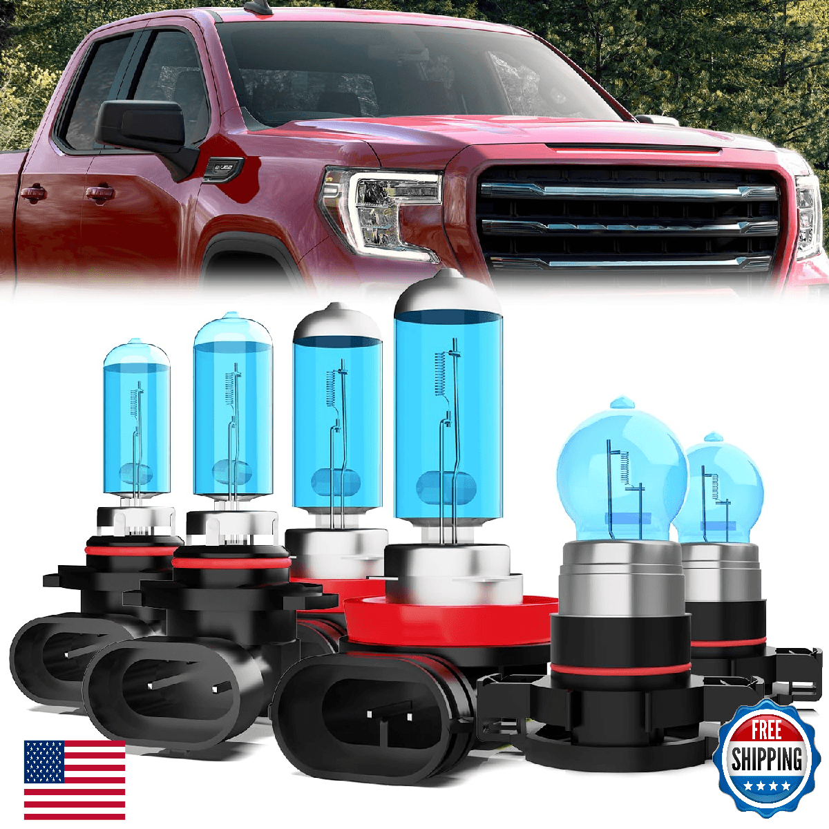 LECCIBUB Headlight Bulbs Fit For GMC SIERRA 1500 2500HD 3500HD 2007-2013 2500HD - Image 1