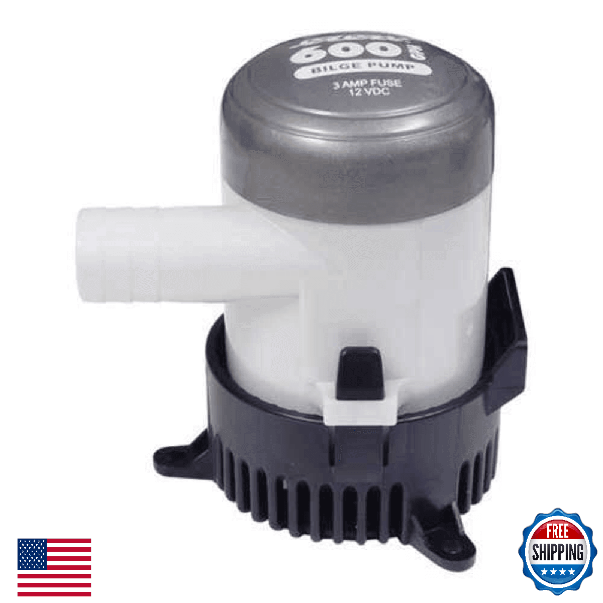 SeaSense 600 GPH Bilge Pump, Impact Resistant, Ignition Protected - Image 1