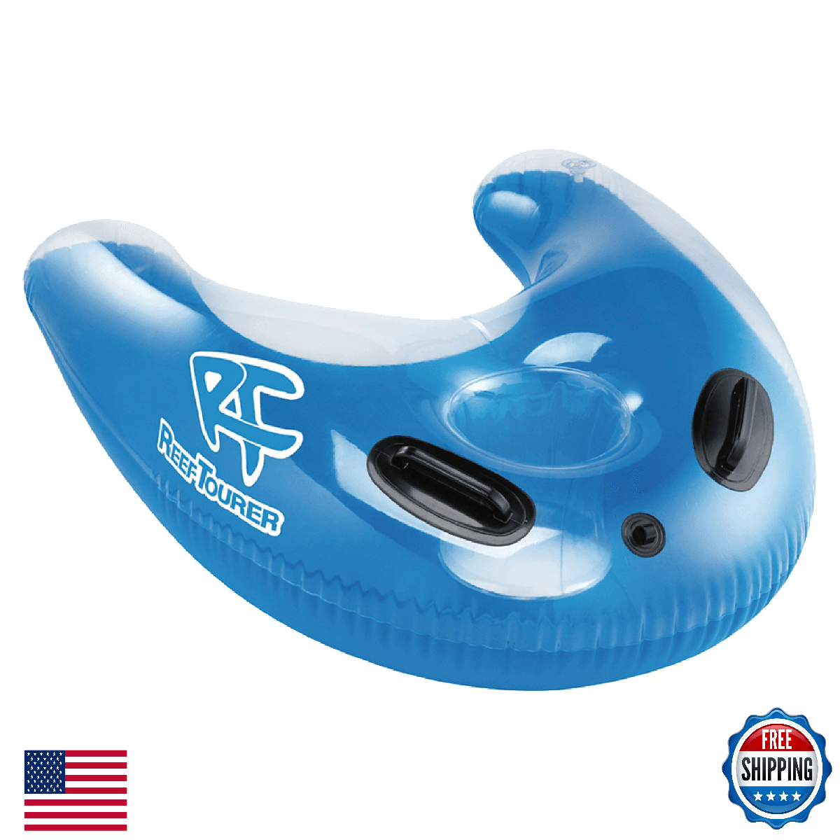 Reef Tourer Inflatable Snorkel Float w/ Handles, Viewing Bucket Compatible - Image 1