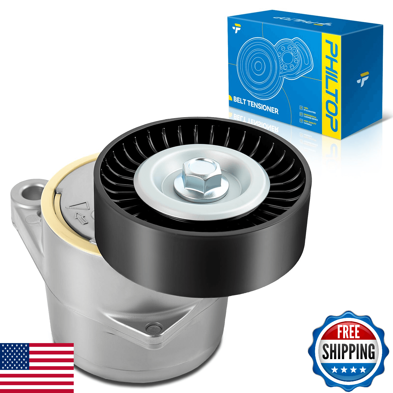PHILTOP Belt Tensioner Pulley Assembly For Chevy Aveo 04-08 Aveo5 07-08 - Image 1