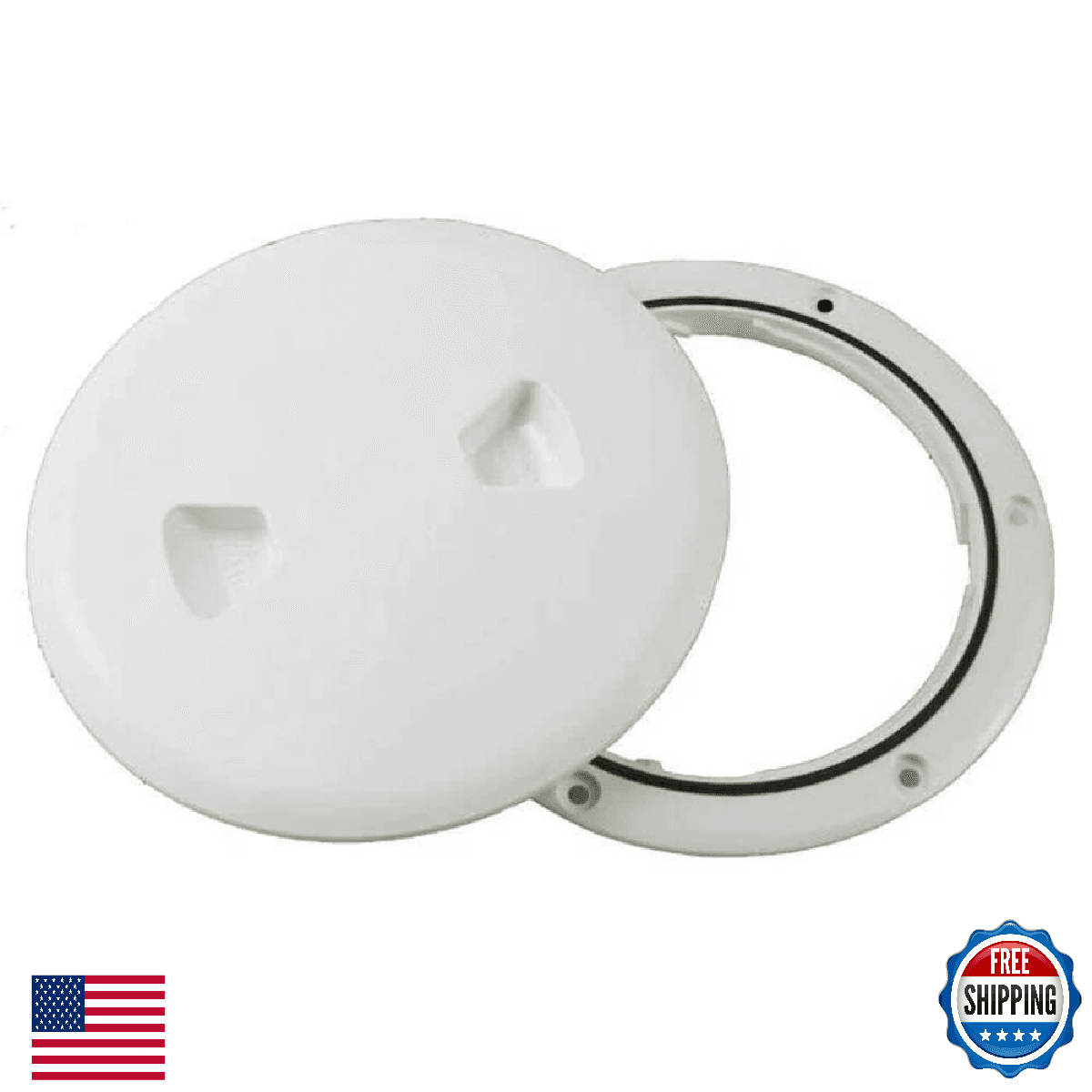 BECK DP50W Deck Plate 5" White Watertight Access Cover Marine - Image 1