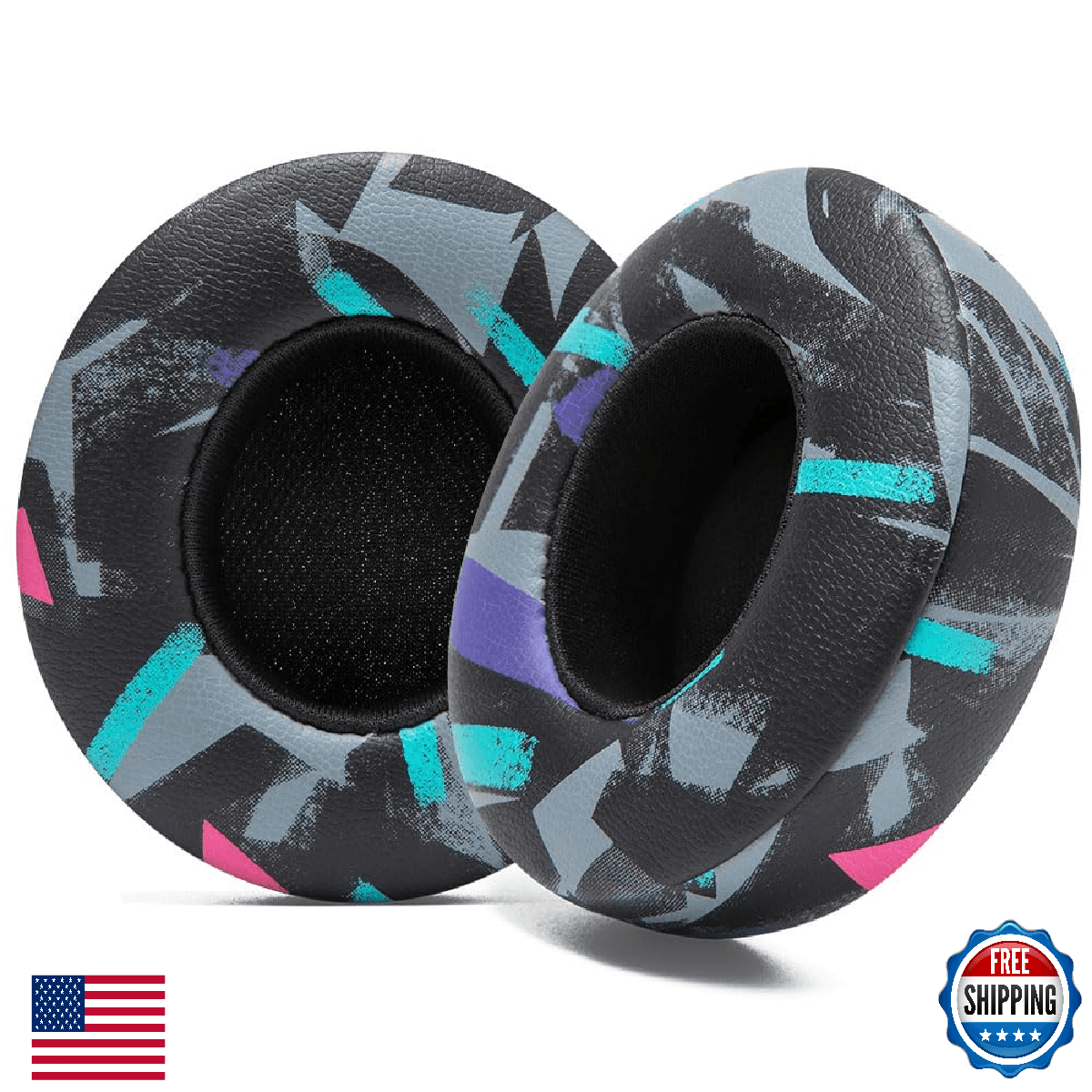 WC PadZ Solo 4 Upgraded Earpads for Beats Solo 4 Wicked Cushions 90's Black - Image 1