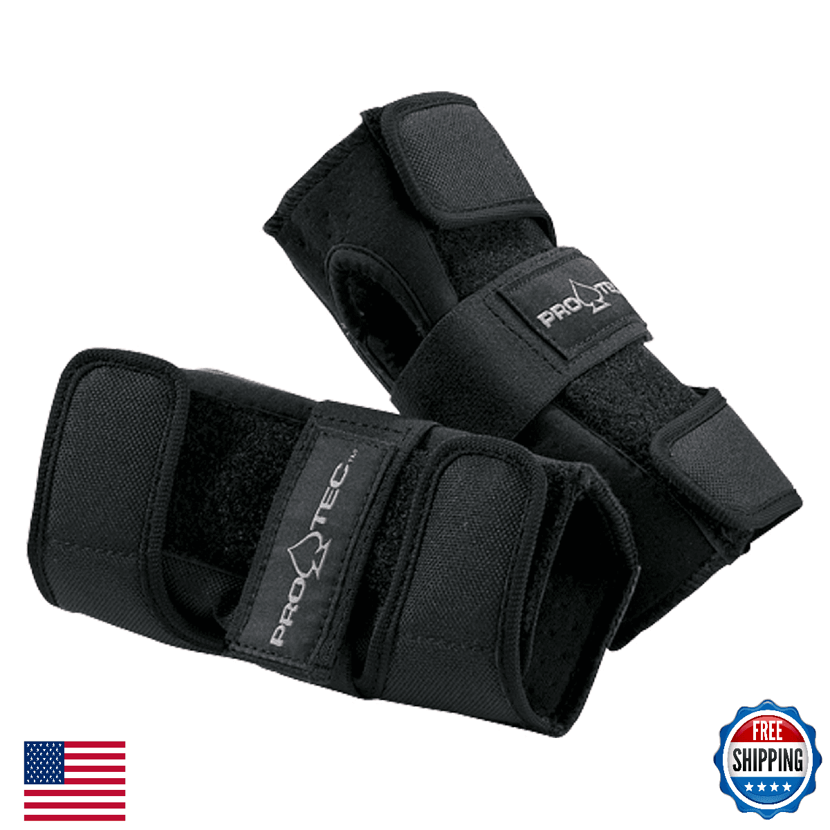 Pro-Tec Street Gear Skate/Bike Wrist Guards - Black, Small (6-7.5") - Image 1