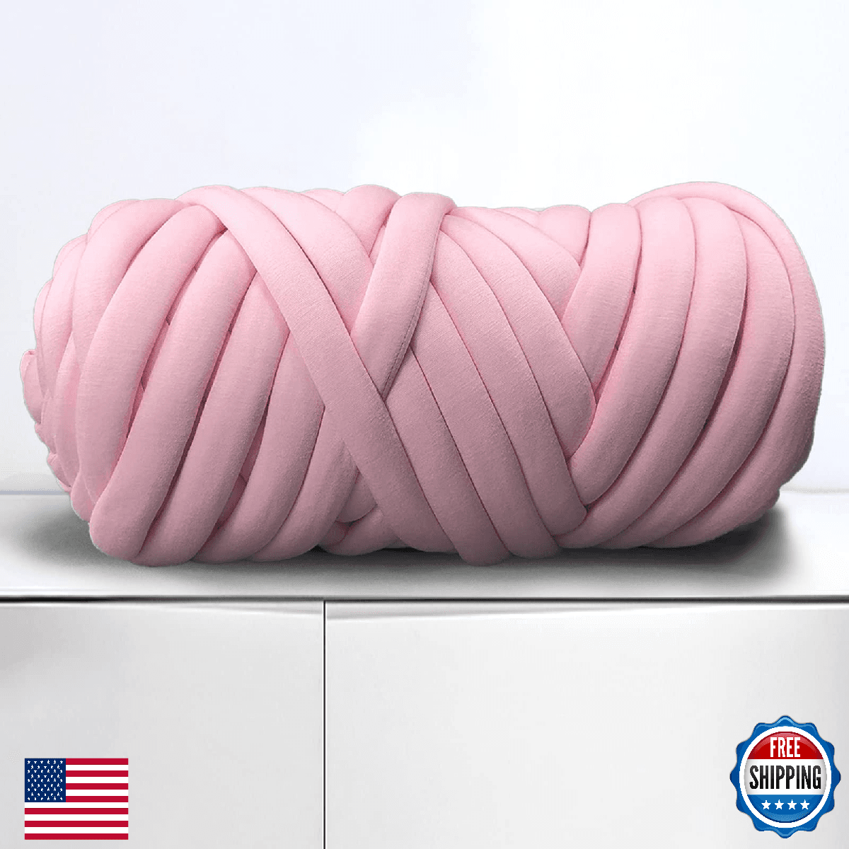 Arm Knitting Yarn for Chunky Braided Knot Throw Blanket DIY, Soft Extra Cotton W - Image 1