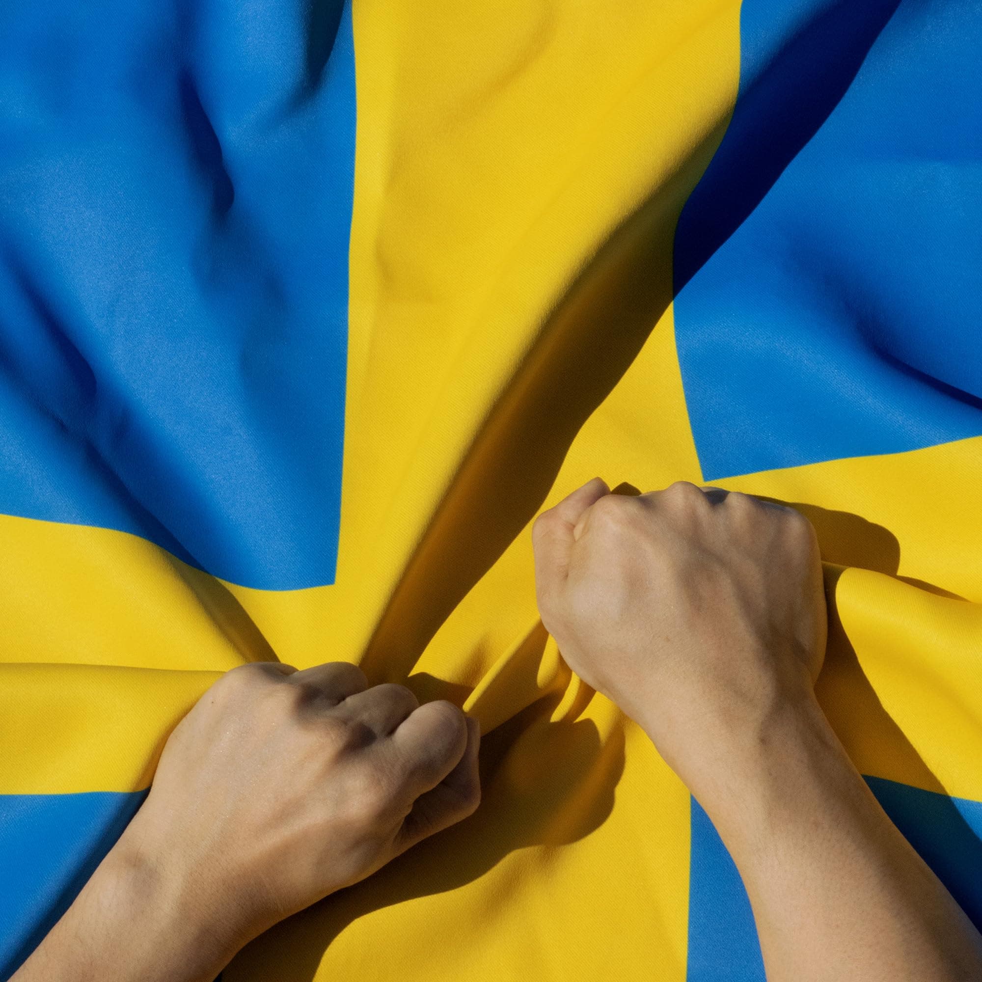 Anley Rip-Proof Double Sided 3-Ply Sweden Flag 3x5 Foot - Vivid Color, Canvas He - Image 1