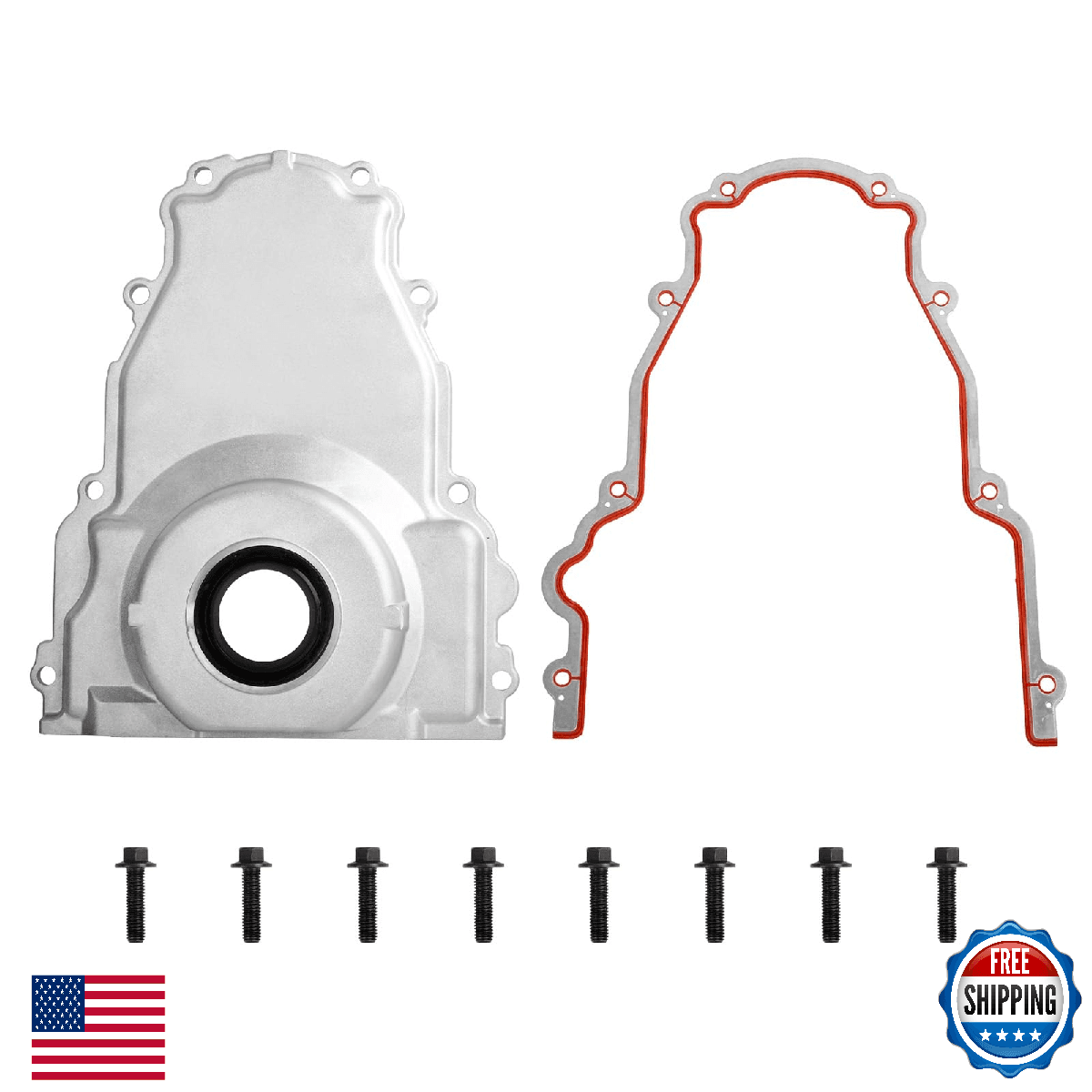 WULAZMU LS1 LS6 Front Timing Cover Gasket Bolts Set Aluminum Gen 3 - Image 1