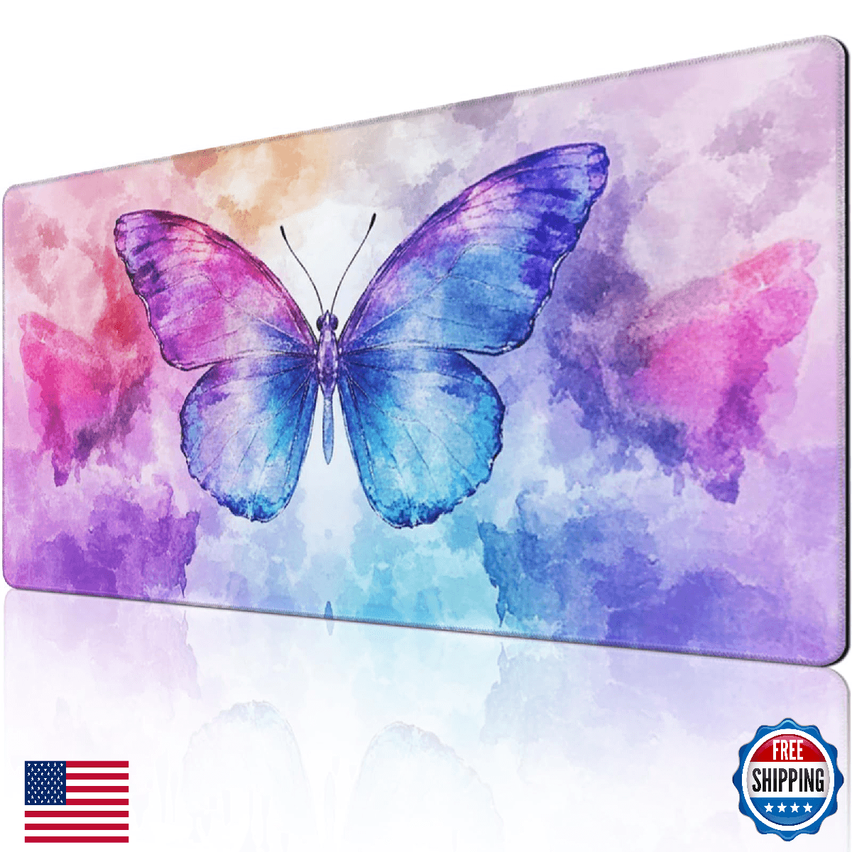 ZOCOZY Extra Large Butterfly Mouse Pad 48x24 Inch – 3XL Huge Waterproof Desk Mat - Image 1