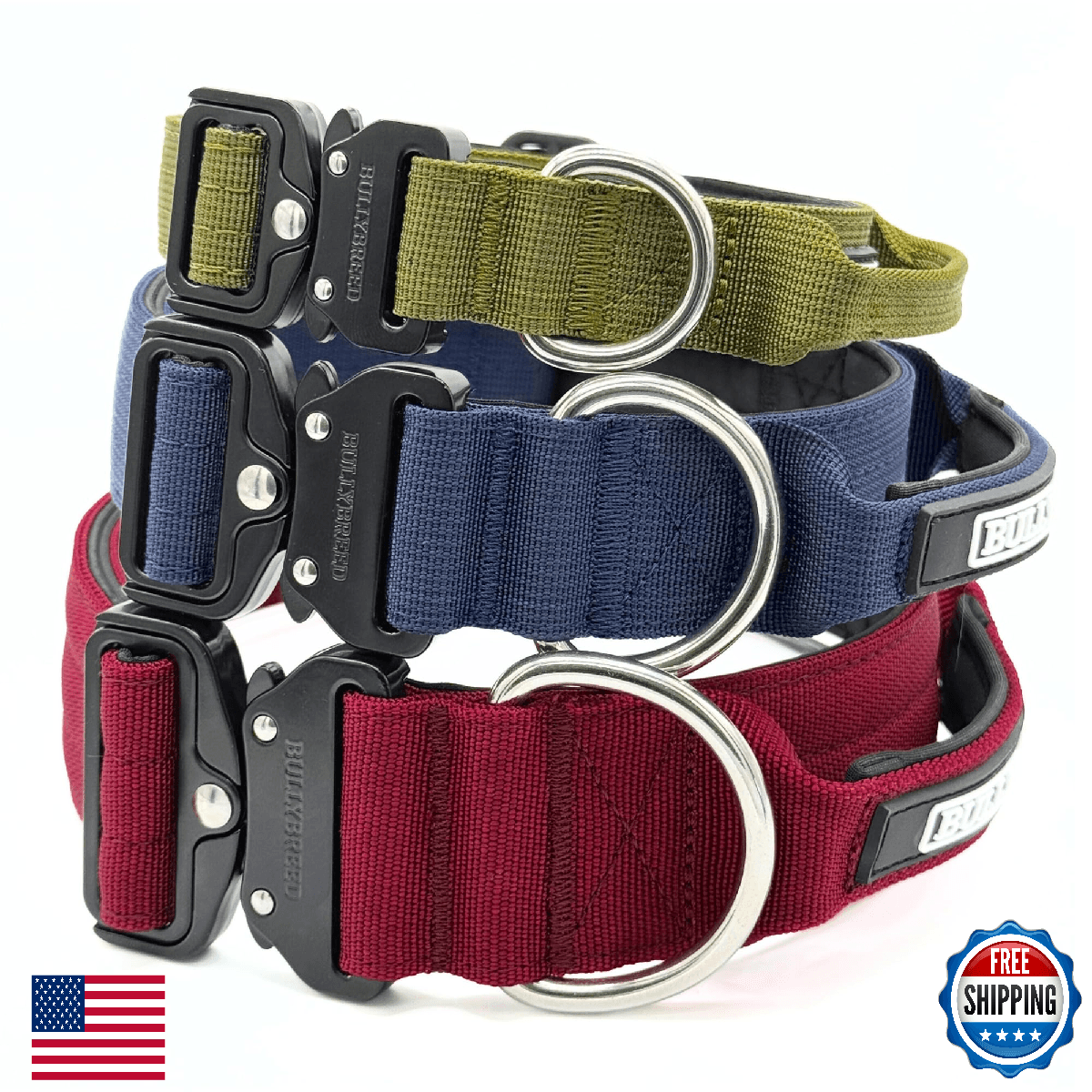 BULLYBREED Tactical Dog Collar – Heavy Duty Dog Collar, Dog Collar for Large Dog - Image 1