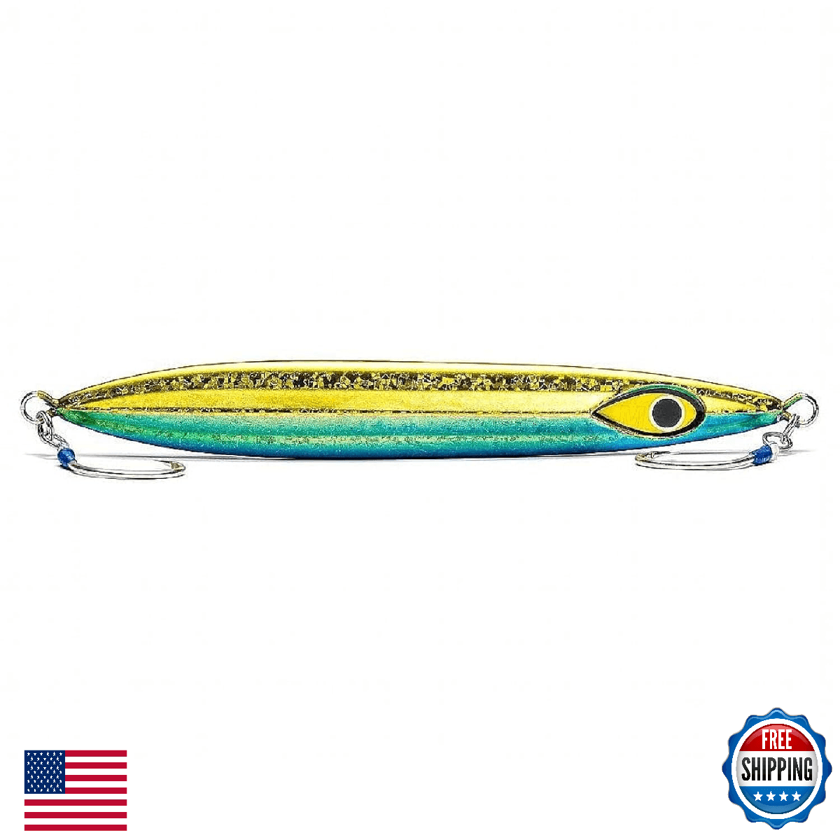 Mustad Rip Roller Slow Fall Jig Fusilier Glitter 400g/15oz Fishing Lure - Image 1