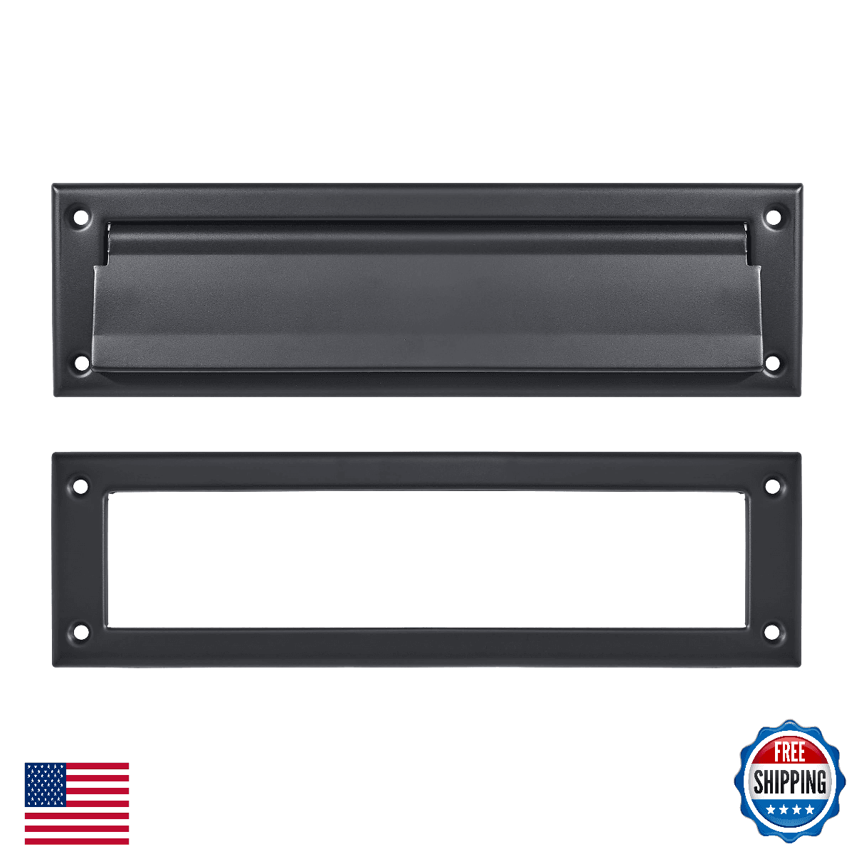 khtumeware Oil Rubbed Bronze 13 inch 1-Pack Solid Brass Mail Slot with Solid Bra - Image 1