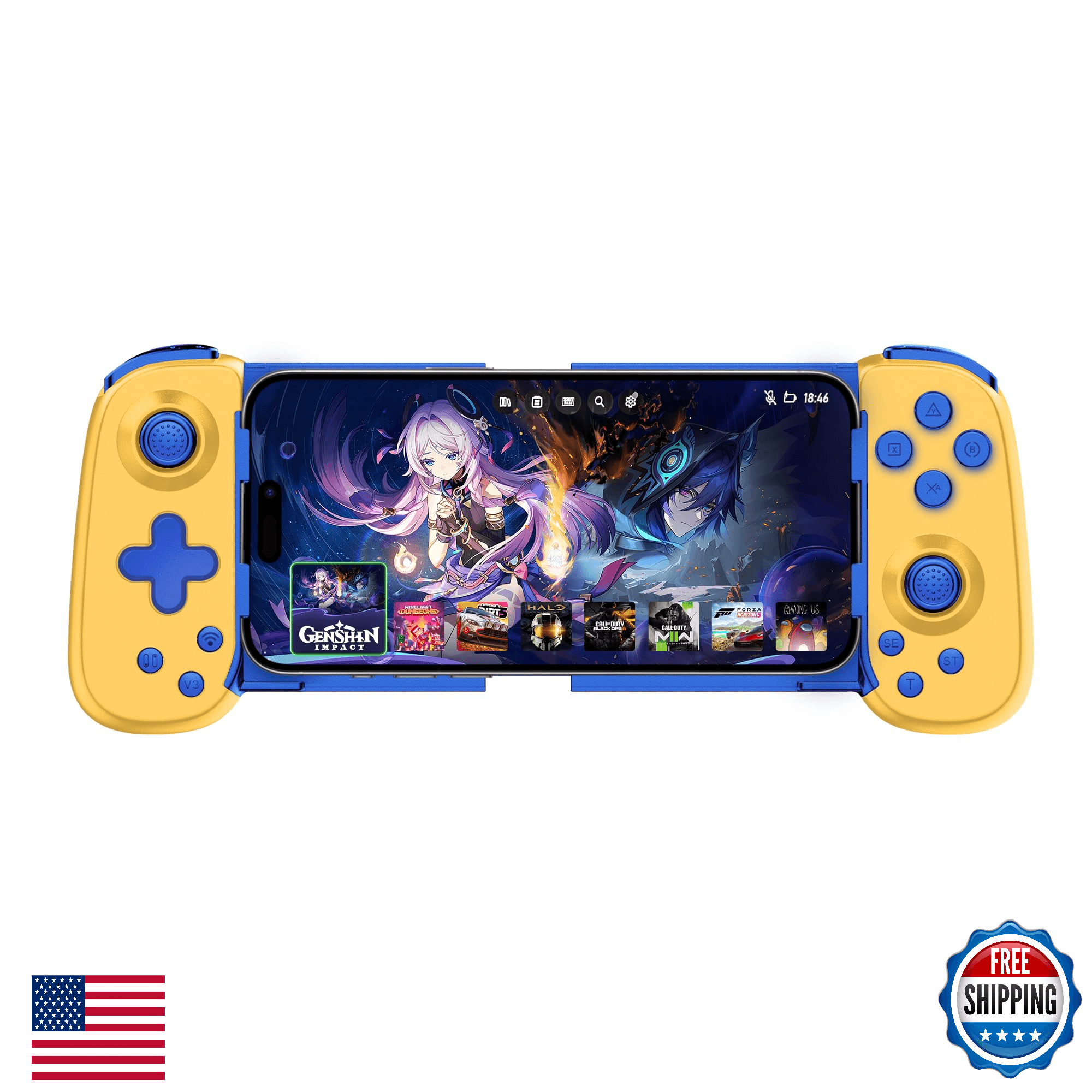 Joso Wireless Phone Controller for iPhone/Android, Mobile Game Controller with H - Image 1