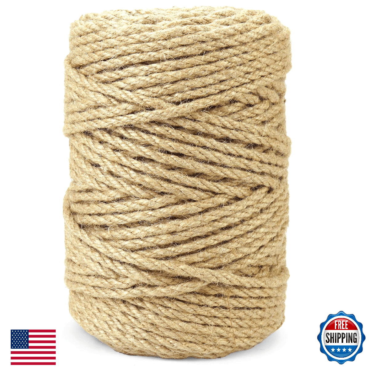 5mm*328 Feet Natural Jute Twine String DIY Home Decor,Thick Jute Twine for Craft - Image 1