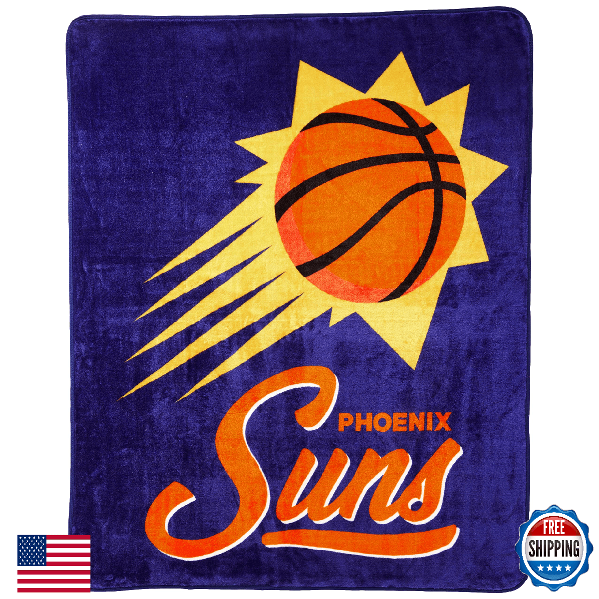 Northwest NBA Phoenix Suns Raschel Throw Blanket, 50" x 60", Signature - Image 1