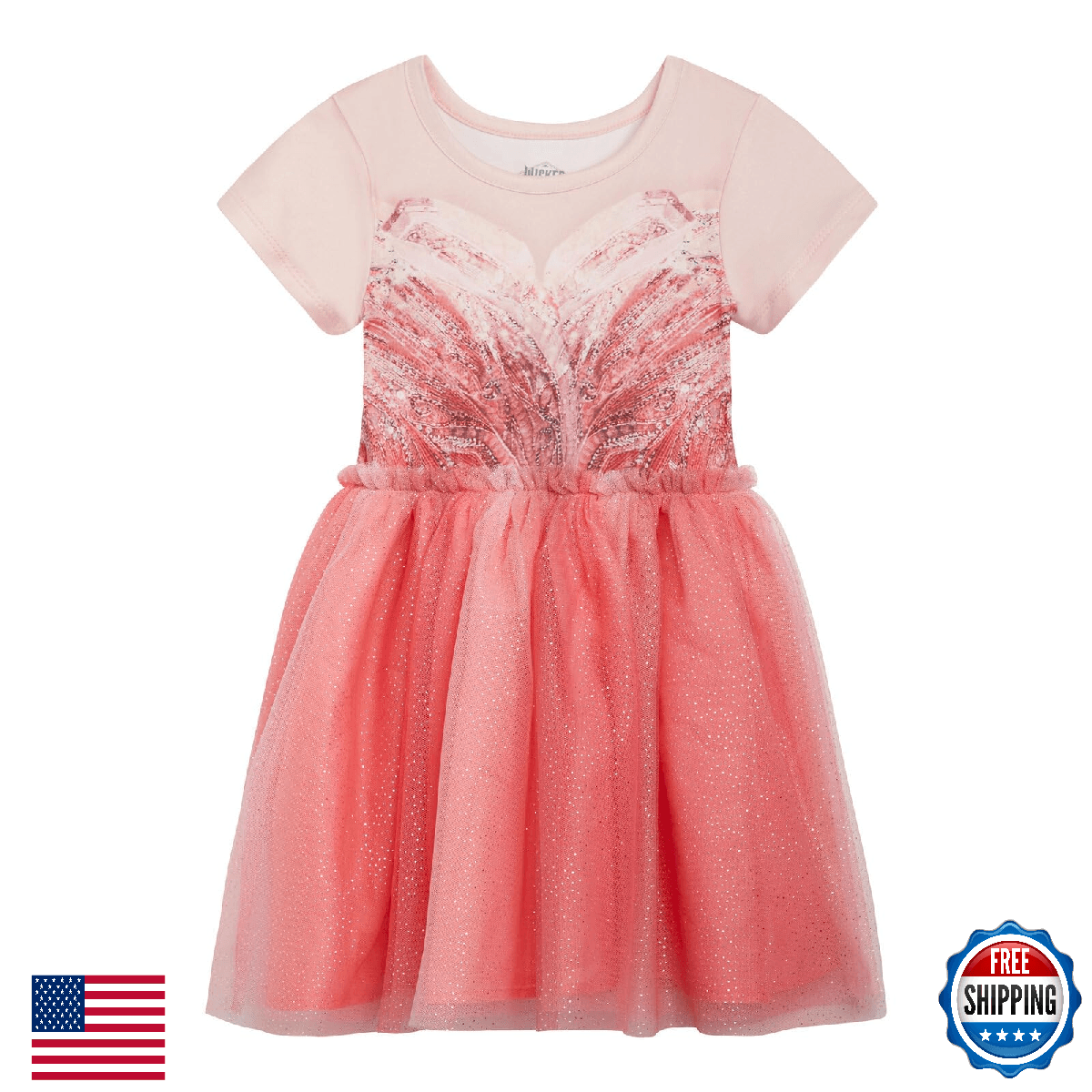 Wicked Universal Studios Glinda Big Girls Cosplay Tulle Dress Pink 10-12 - Image 1