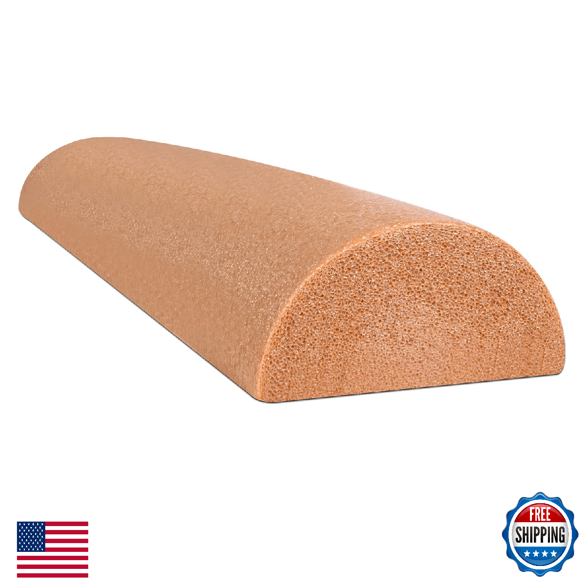 CanDo Beige PE Foam Roller Muscle Restoration Massage Therapy Sport Recovery - Image 1