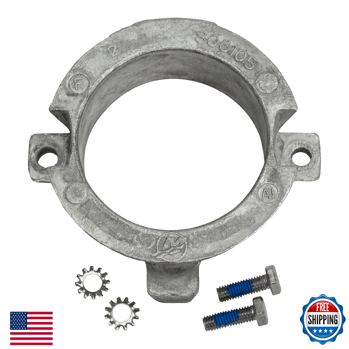 Quicksilver 806105Q1 Aluminum Bearing Carrier Anode MerCruiser Alpha One Gen II - Image 1