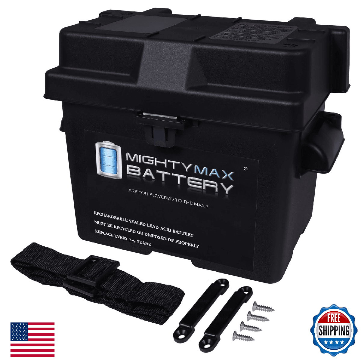 Mighty Max Battery Heavy Duty Group U1 Battery Box - SLA/Gel Compatible - Image 1