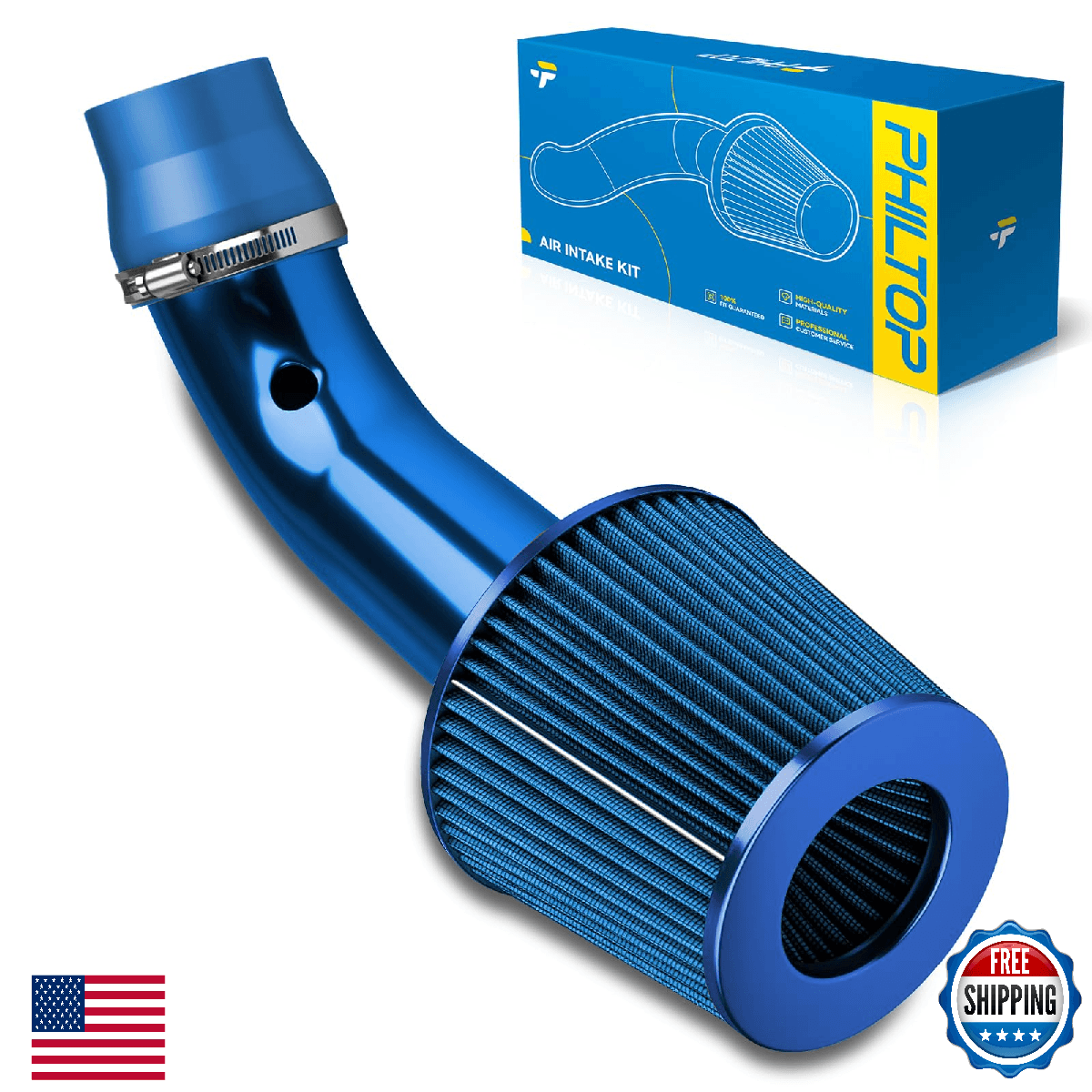 PHILTOP 3" Universal Cold Air Intake Kit System Compatible with Honda CR-V 1999- - Image 1