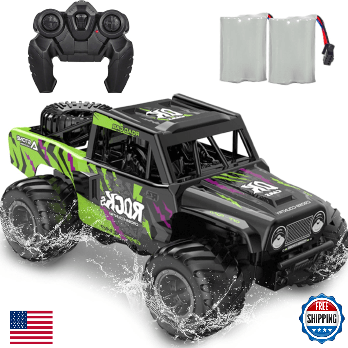 KB KAIBO Q191 1:16 Amphibious Remote Control Car - Waterproof All Terrain RC Mon - Image 1