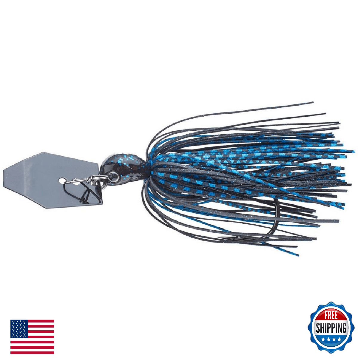 Z-Man Chatterbait Jack Hammer 3/4 Oz Black Blue Fishing Lure - Image 1