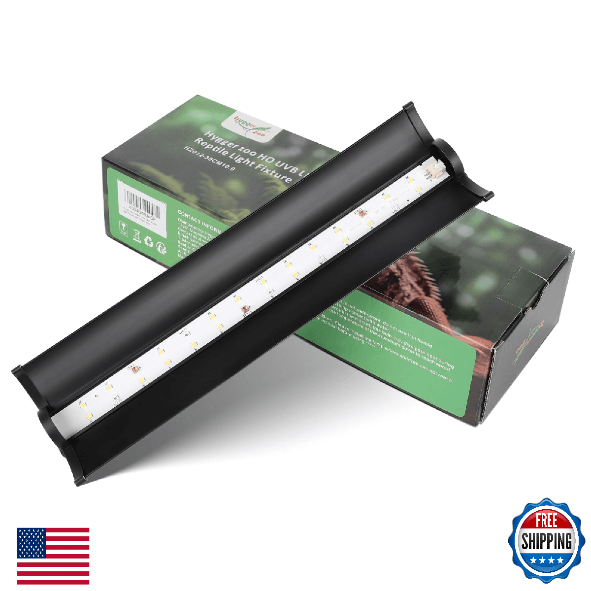 UVB Light for Reptiles, 10W HO LED UVB Reptile Light Fixture UVA UVB Lamp Bulb T - Image 1