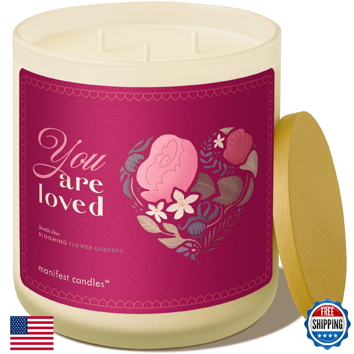Valentines Day Candle Gifts for Women, XLARGE 14.5oz 3 Wick, Unique Valentine's - Image 1