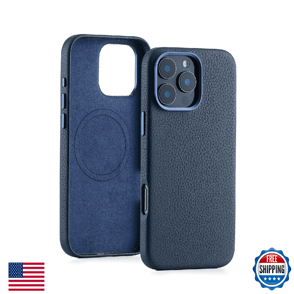 Zoof Genuine Litchi Leather Case for iPhone 16 Pro Max 6.9", MagSafe - Image 1