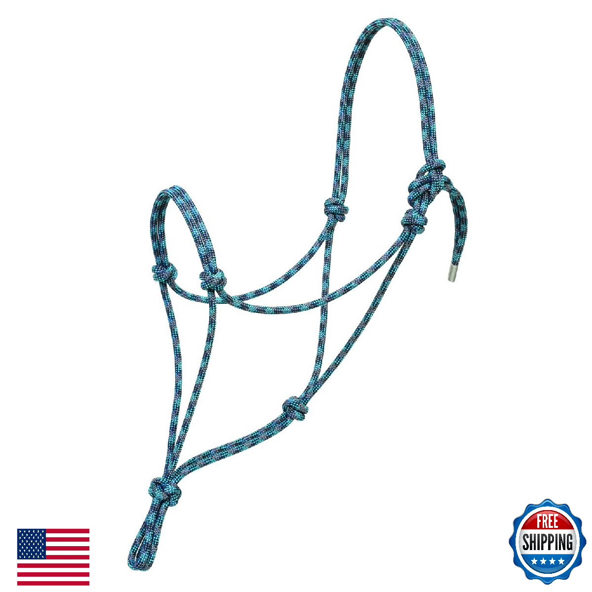 Silvertip Weaver Leather No. 95 Rope Halter Pacific Blue Navy Turquoise Small - Image 1